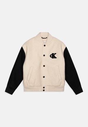 Calvin Klein Jeans HEATHER VARSITY - Bomber dzseki - oatmeal heather