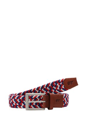 Gevlochten riem - blue/white/red