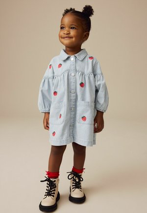 Robe en jean - blue stripe strawberry