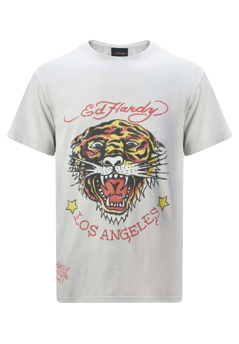 Ed Hardy T-shirt print lichtgrijs Ed Hardy T-shirt print lichtgrijs