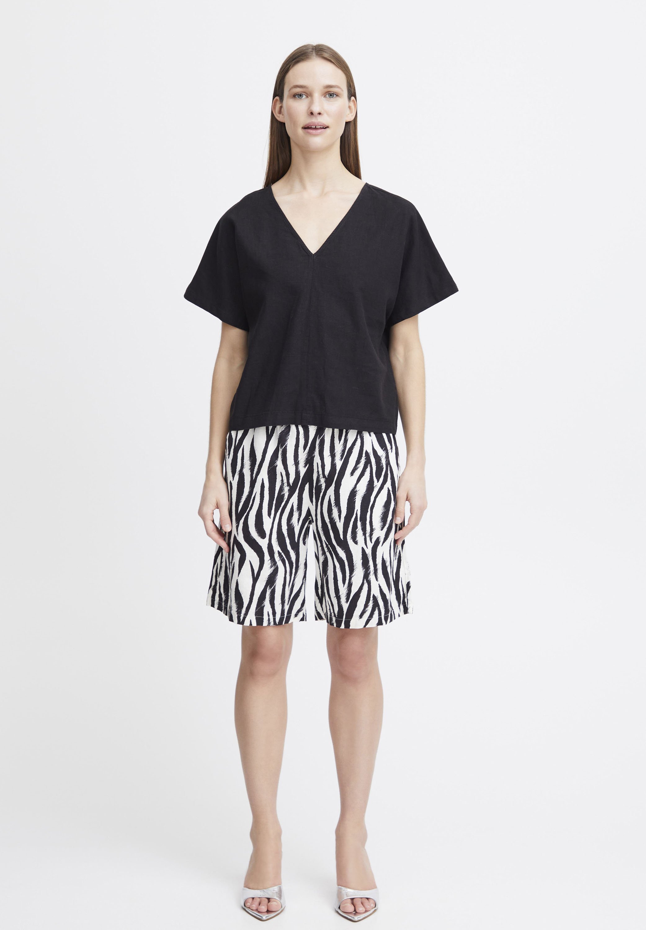 売れ筋商品|||ビーヤング シャツ レディース トップス BYFALAKKA VNECK BLOUSE - Blouse - black b.young BYFALAKKA VNECK BLOUSE - Blouse - black/black denim