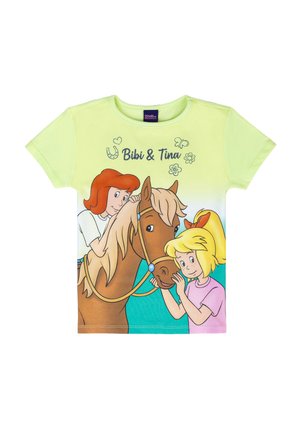 BIBI TINA - Print T-shirt - shadow lime