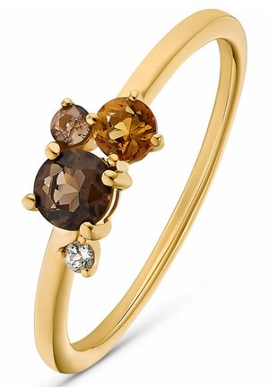RAUCHQUARZ - Ring - gelbgoldfarben
