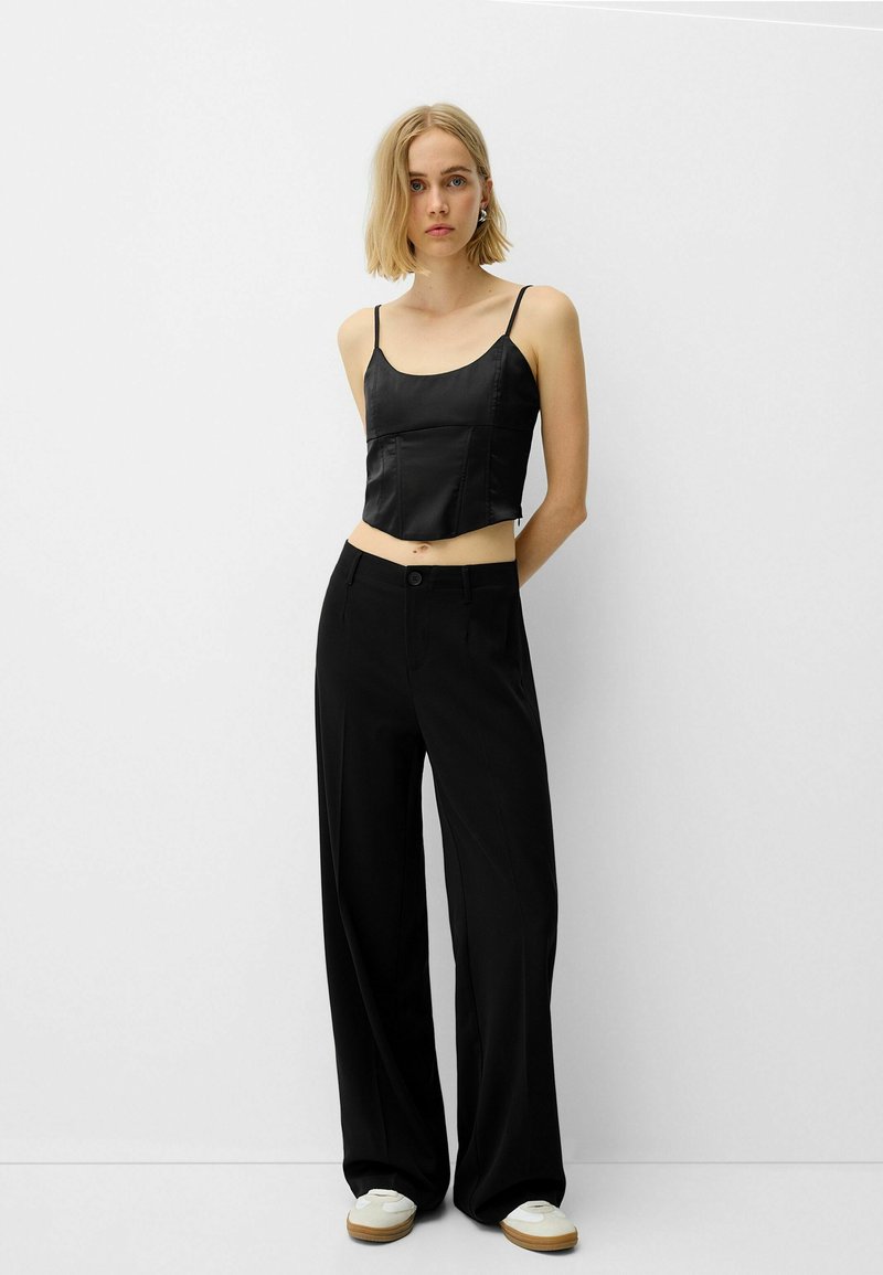 Bershka Top zwart Bershka Top zwart