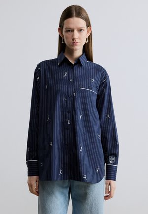 Blusa - navy blue/white