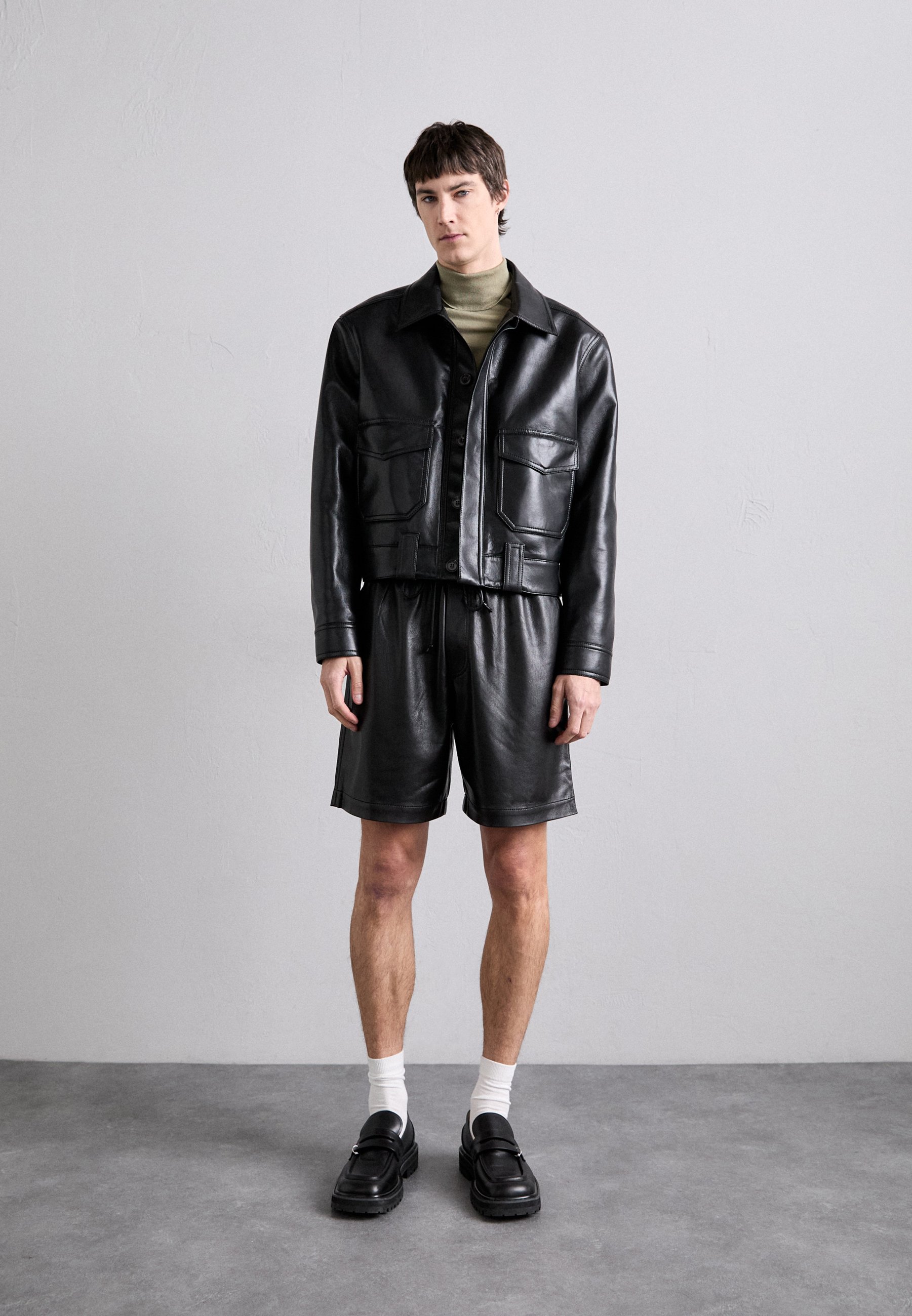 Nanushka RUBEN JACKETS - Faux leather jacket - black - Zalando.co.uk