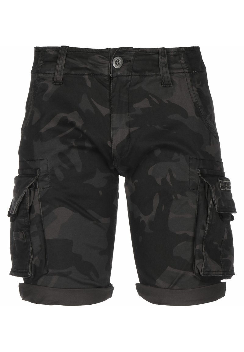 Alpha Industries CREW CAMO - Kratke hlače - black camo