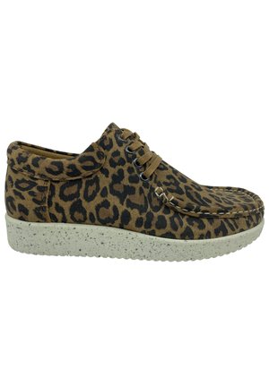 ANNA  - Sporty snøresko - leopard