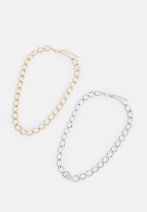 Urban Classics BIG CLASSIC NECKLACE 2 PACK UNISEX - Grandinėlė - gold-coloured/silver-coloured