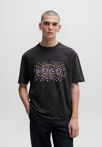 HUGO DUNIC - Triko s potiskem - black