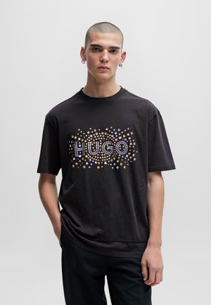 DUNIC - Print T-shirt - black