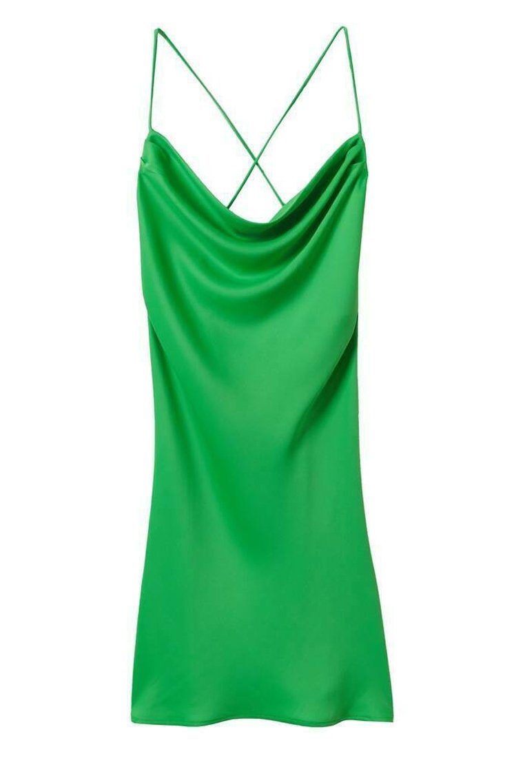 Mango Cocktailjurk groen Mango Cocktailjurk groen
