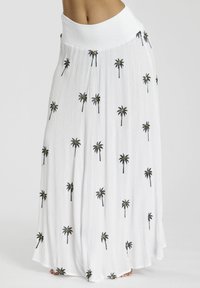EMBROIDERED SHIRRED WAIST - Strandaccessoire - white