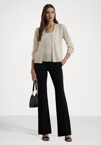 Lauren Ralph Lauren Rib Knit Linen Blend Sweater Tank Top - Top - mascarpone cream