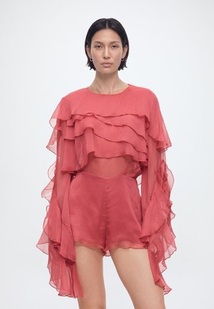 CARSON RUFFLE PLAYSUIT - Combinaison - rose