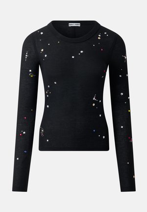 Jaded London SHEER STUD MIST - Pikkade varrukatega topp - black