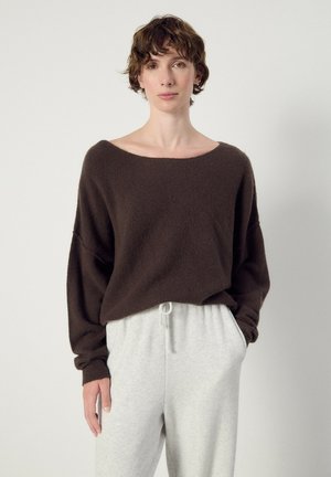 American Vintage, AMERICAN VINTAGE STRICKPULLOVER DAMSVILLE - Strickpullover - brune chine