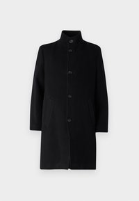 STAND COLLAR MIX COAT - Mantel - black
