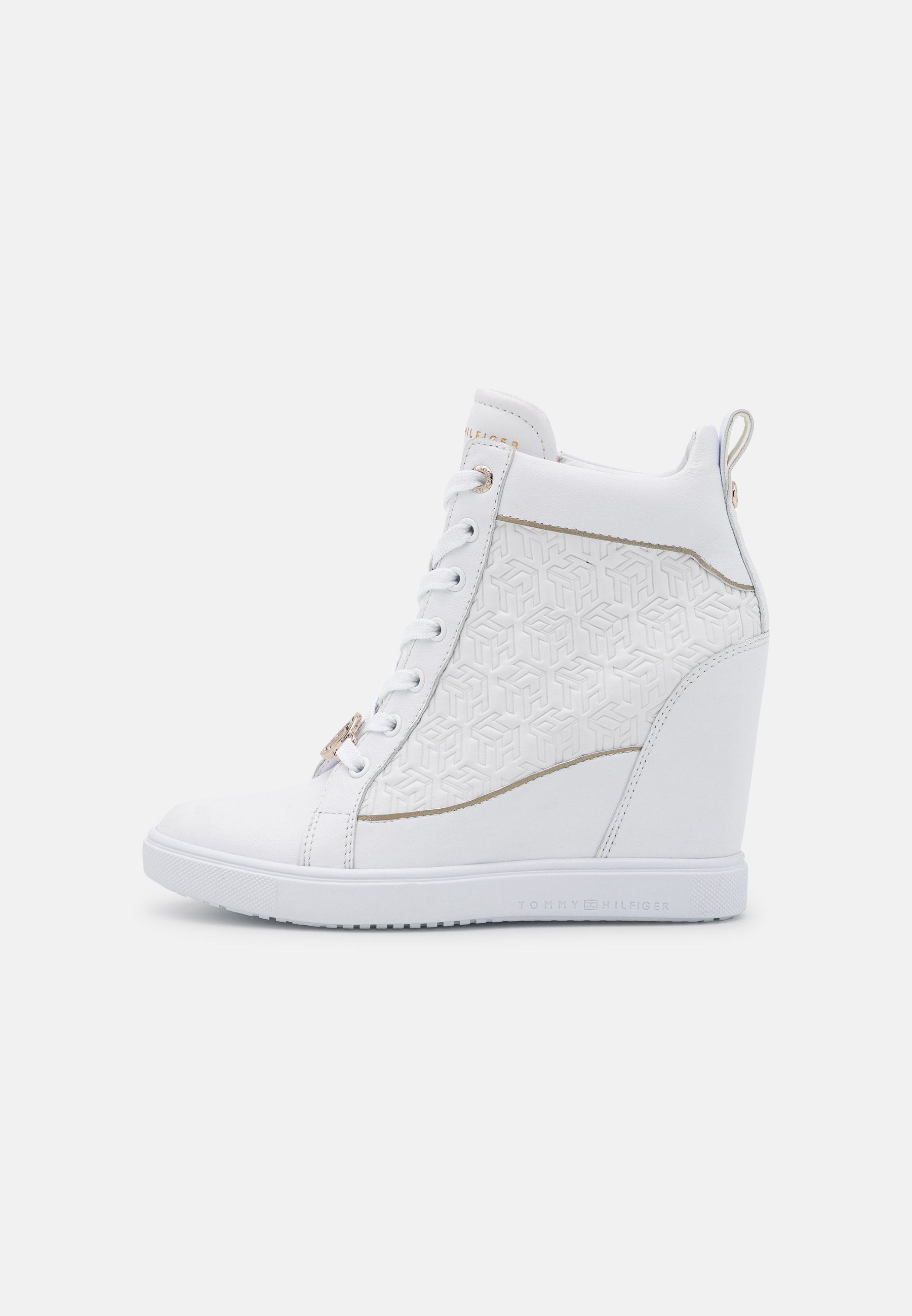 Tommy Hilfiger POP WEDGE - Sneakers hoog - white/wit - Zalando.nl