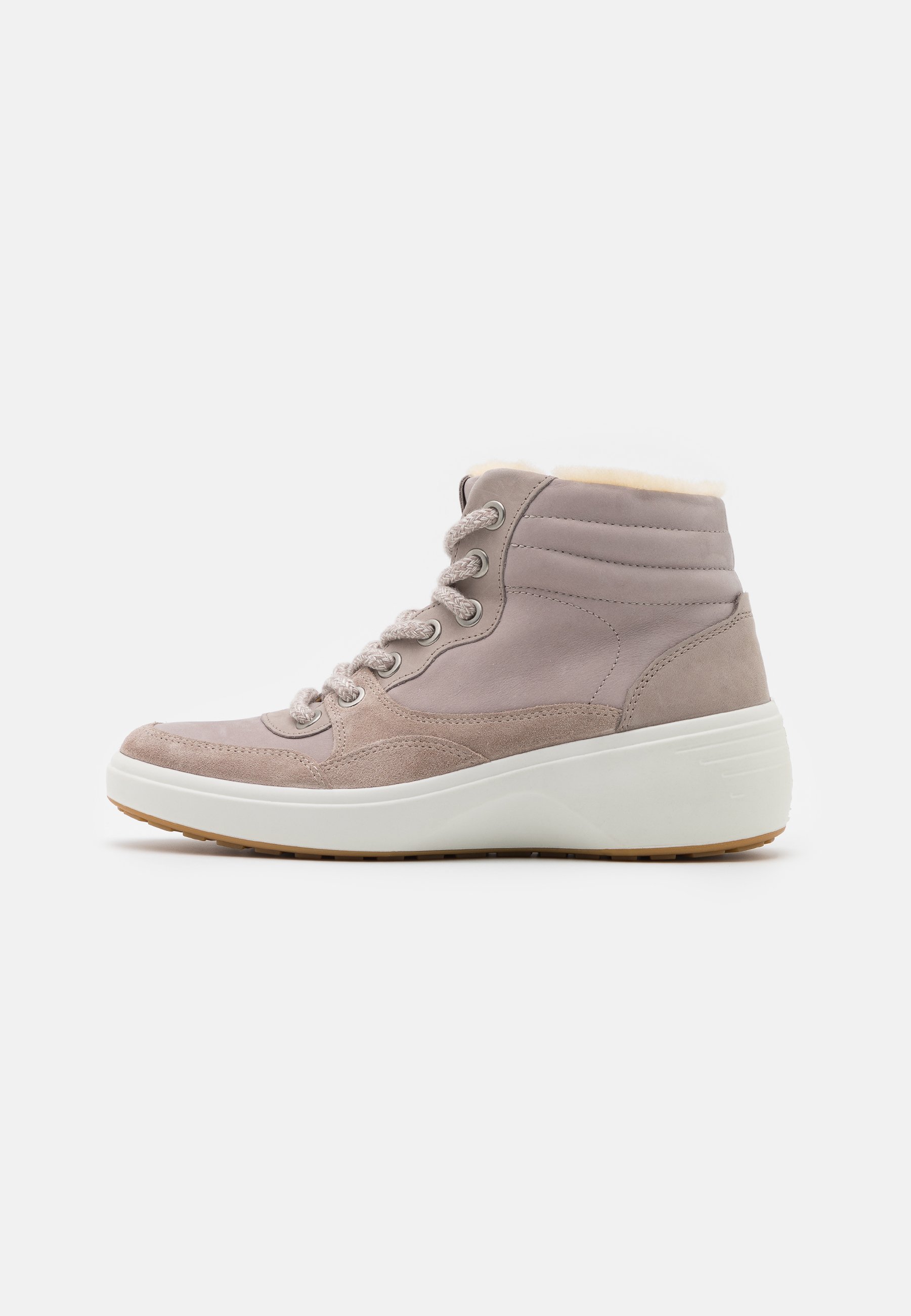 ECCO SOFT 7 WEDGE TRED - Korte laarzen - beige/Beige - Zalando.nl
