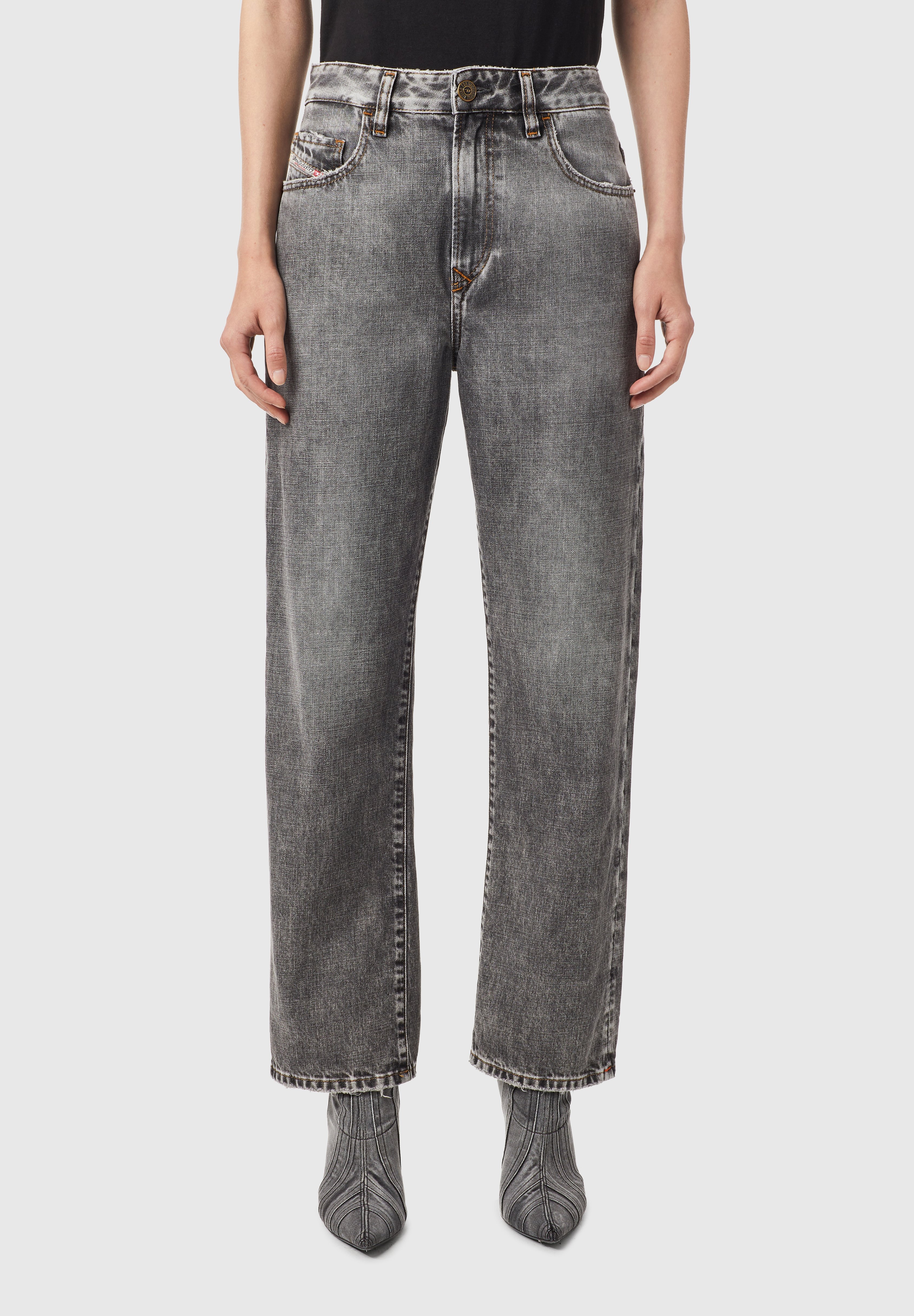 Diesel D REGGY - Straight leg jeans - black/dark grey/Zwart - Zalando.nl