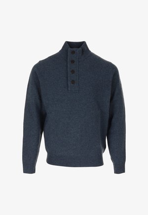 Barbour, ESSENTIAL PATCH HALF ZIP KNITED JUMPER - Pullover - dark indigo