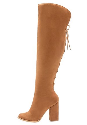Bottes à talons hauts - cognac