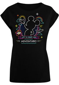 F4NT4STIC DISNEY MICKY MAUS NEON ADVENTURE - Triko s potiskem - schwarz