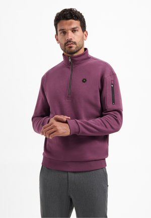 HALF ZIP BRUSHED - Sweater - dark wine