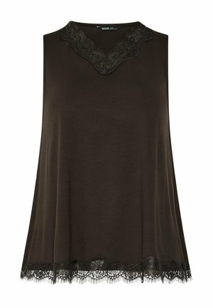 Yours Clothing, PLUS SIZE VESTS & CAMIS - Top - chocolate