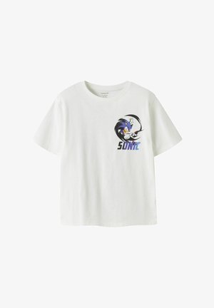 Name it NKMFITUS SONIC SS NREG BOX SKY - Print T-shirt - bright white