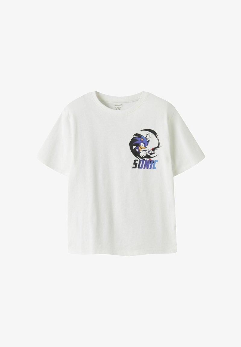 Name it NKMFITUS SONIC SS NREG BOX SKY - Μπλουζάκι με στάμπα - bright white