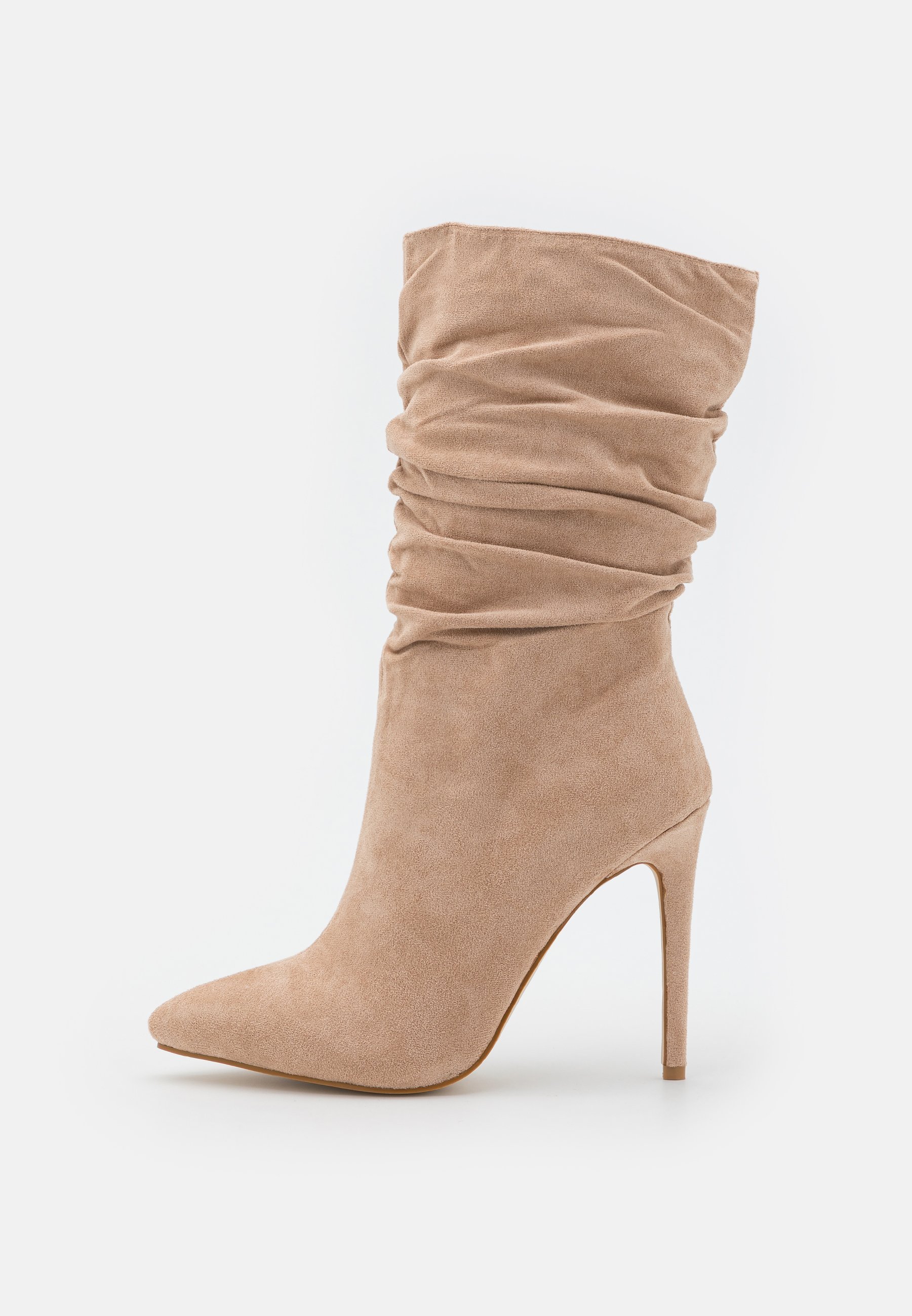 taupe slouch booties