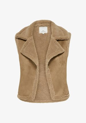 ONLY Carmakoma, GILET CARGIANNA GILET - Veste sans manches - toasted coconut
