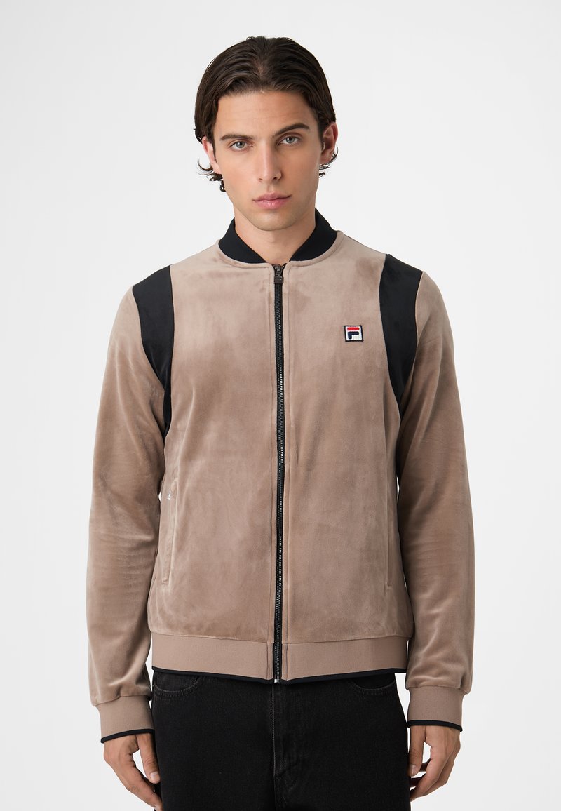 Fila ADRIANO REGULAR TRACK - Bomberjacka - taupe gray/black