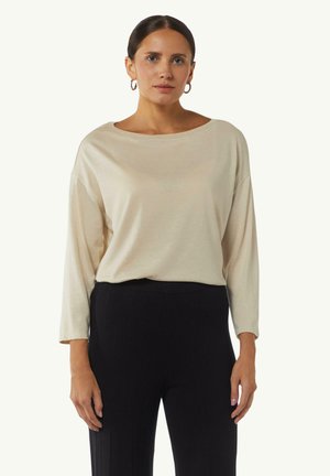 MIT U-BOOT-AUSSCHNITT - Longsleeve - beige