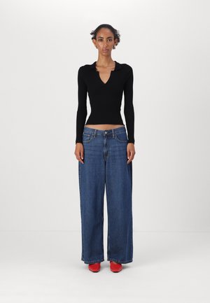 CURVE LOVE - Relaxed fit jeans - dark marble