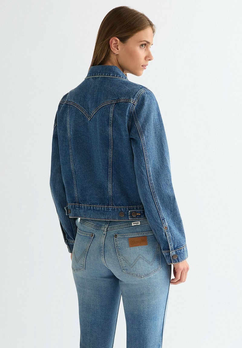 Veste En Jean Wrangler Pour Femme - Taille M, Bleu Moyen, Neuf Sans étiquettes