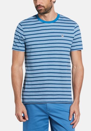 Original Penguin STRIPE - Print T-shirt - vallarta blue