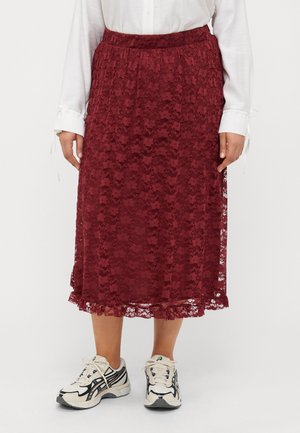 CARJOJO SKIRT - A-line skjørt - ruby wine