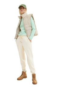 TOM TAILOR DENIM Camiseta de manga larga - white green stripe