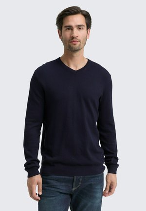 ANTEIL - Strickpullover - knitted navy melange
