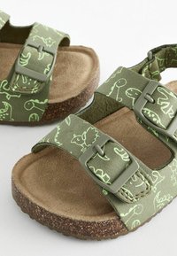 Next CUSHIONED DOUBLE BUCKLE TOUCH FASTENING STANDARD - Obuv pre bábätká - green dinosaur print