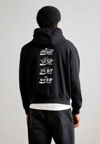 Antony Morato HOODIE BOXY FIT WITH FLOCK AND RUBBER INJECTION LOGO PRINT - Sweater - black