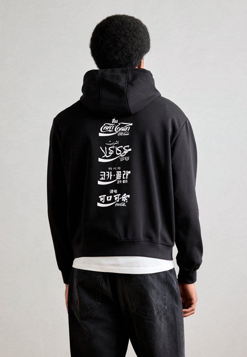 Antony Morato HOODIE BOXY FIT WITH FLOCK AND RUBBER INJECTION LOGO PRINT - Sweater - black