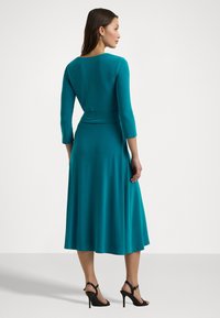 Lauren Ralph Lauren SURPLICE JERSEY DRESS - Obleka iz džersija - turquoise sky