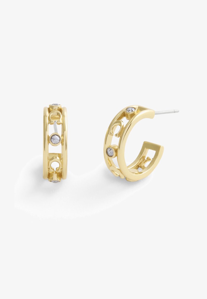 COACH SIGNATURE OPEN HOOP - Øreringe - gold-coloured