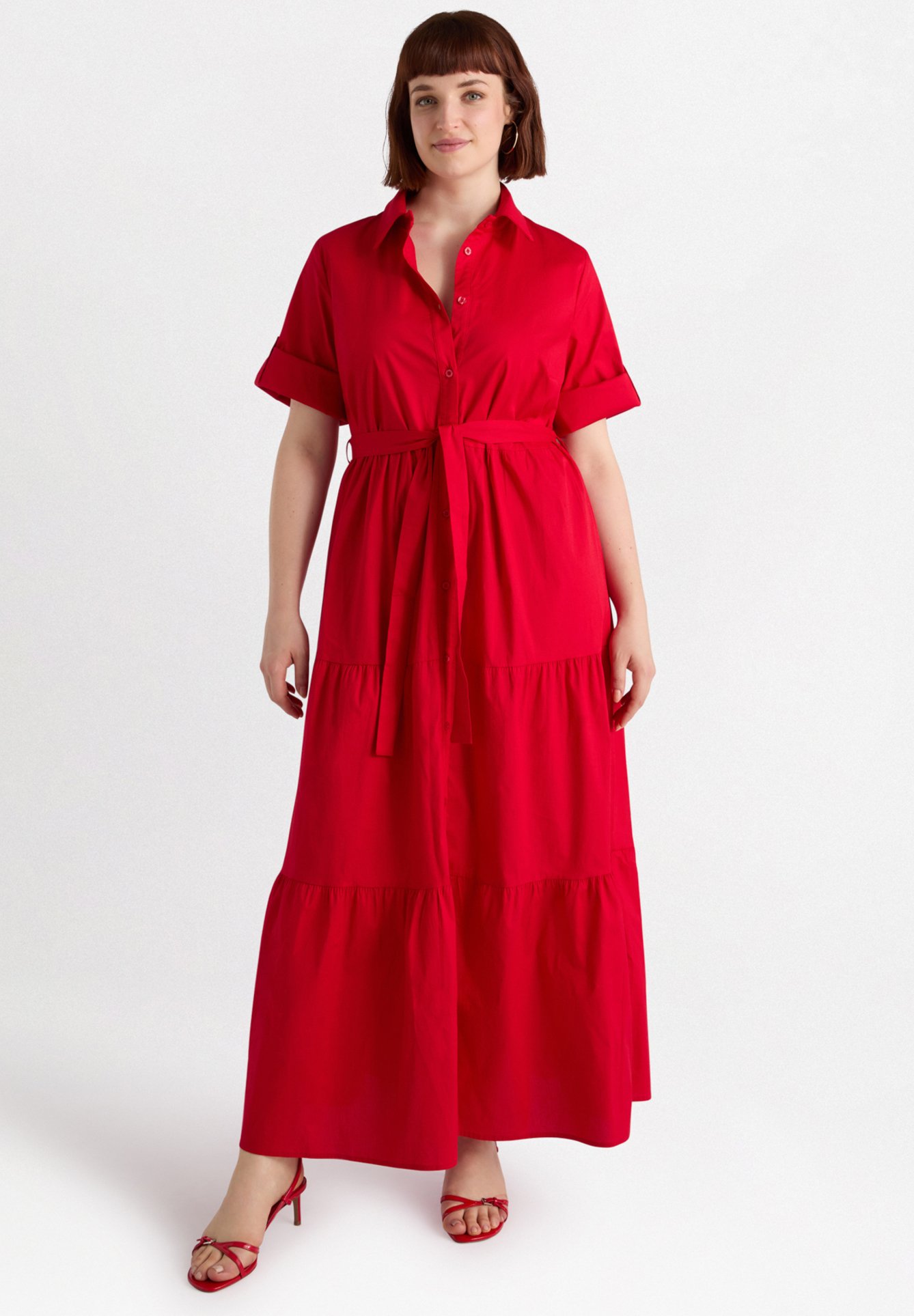 Abito Lungo Vestito Pelle Rosso Fiorella Rubino Vestito Lungo Rosso