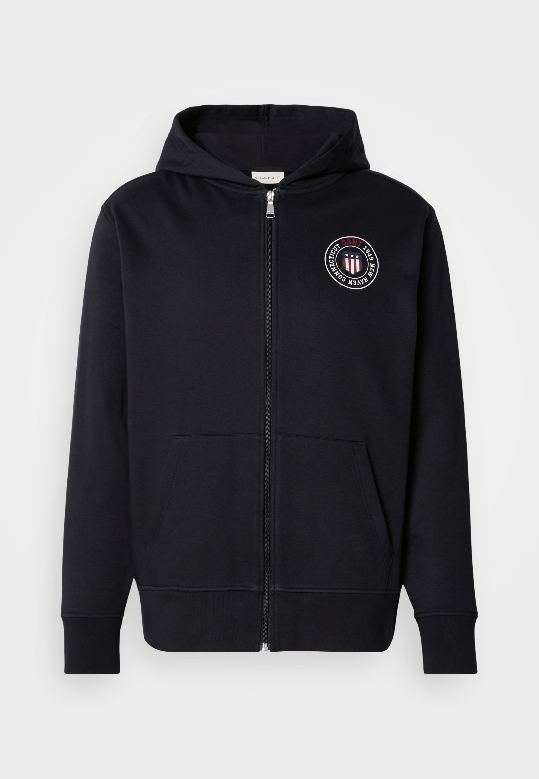GANT GRAPHIC FULL ZIP HOODIE - Mikina na zip - black