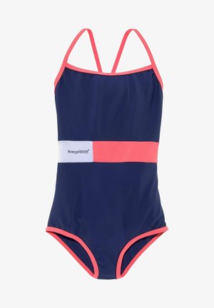 KangaROOS Badeanzug - marine/pink/weiß